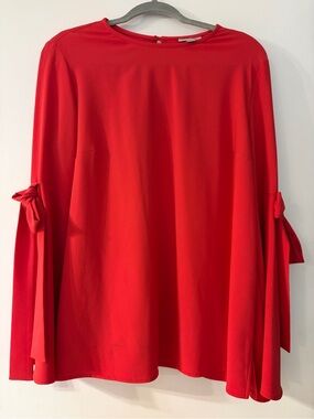 Halogen Coral Tie Sleeve Blouse | Bell Sleeve | Size Small | Nordstrom